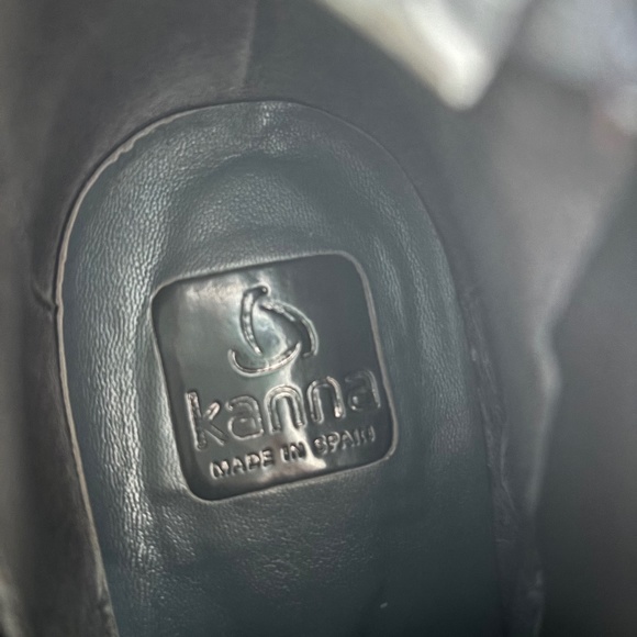 KANNA Women's Brown Leather Mixed Ankle Boot, Size EU 40 (US 9.5-10) - Picture 2 of 4